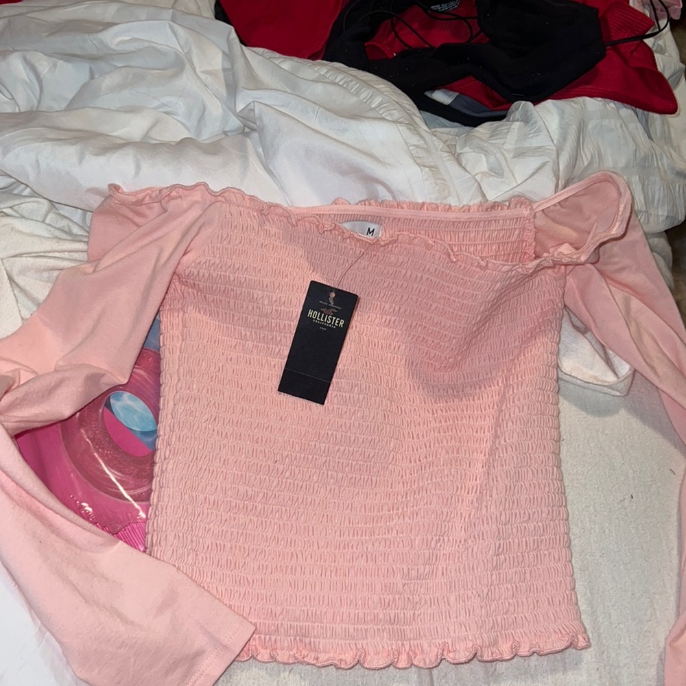 hollister long sleeve crop top